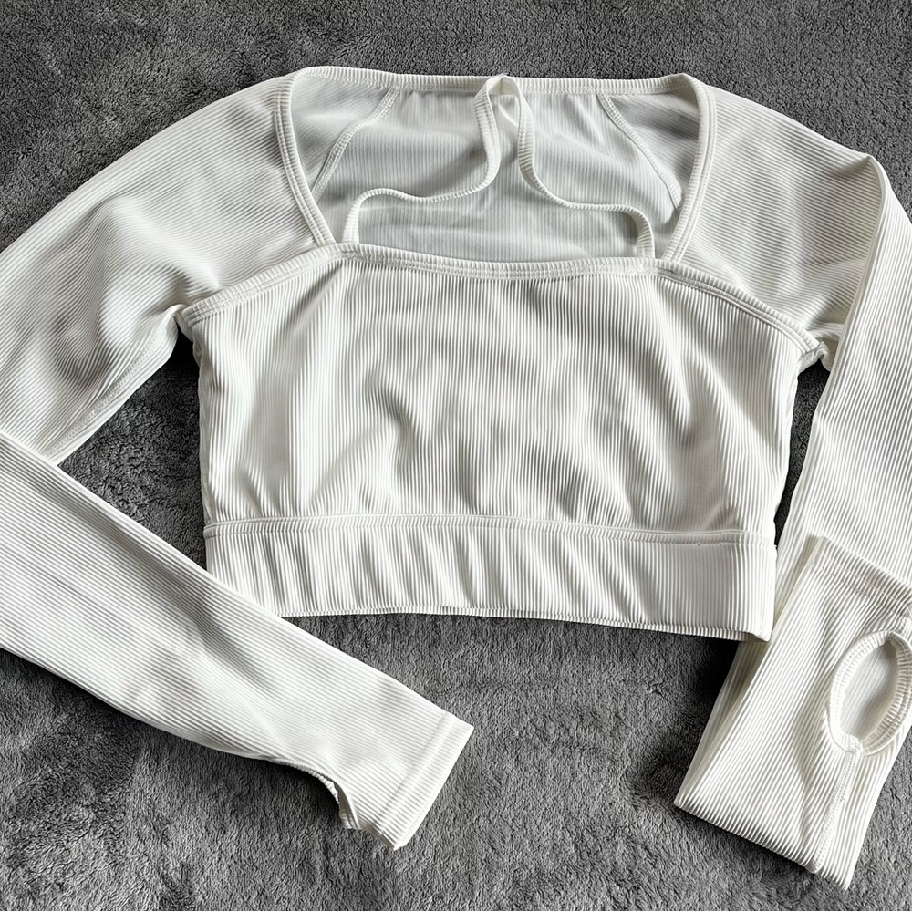 Halara Ribbed Cropped Top Size Smalll